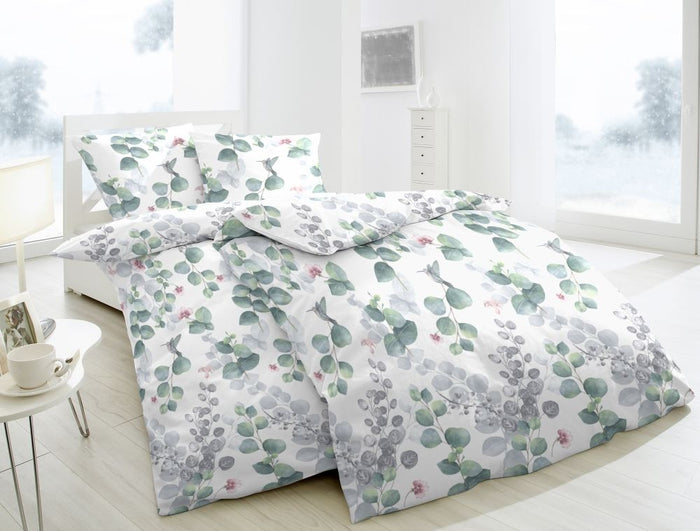Hahn Satin Bettwäsche Nelli 135x200 cm + #farbe_gruen