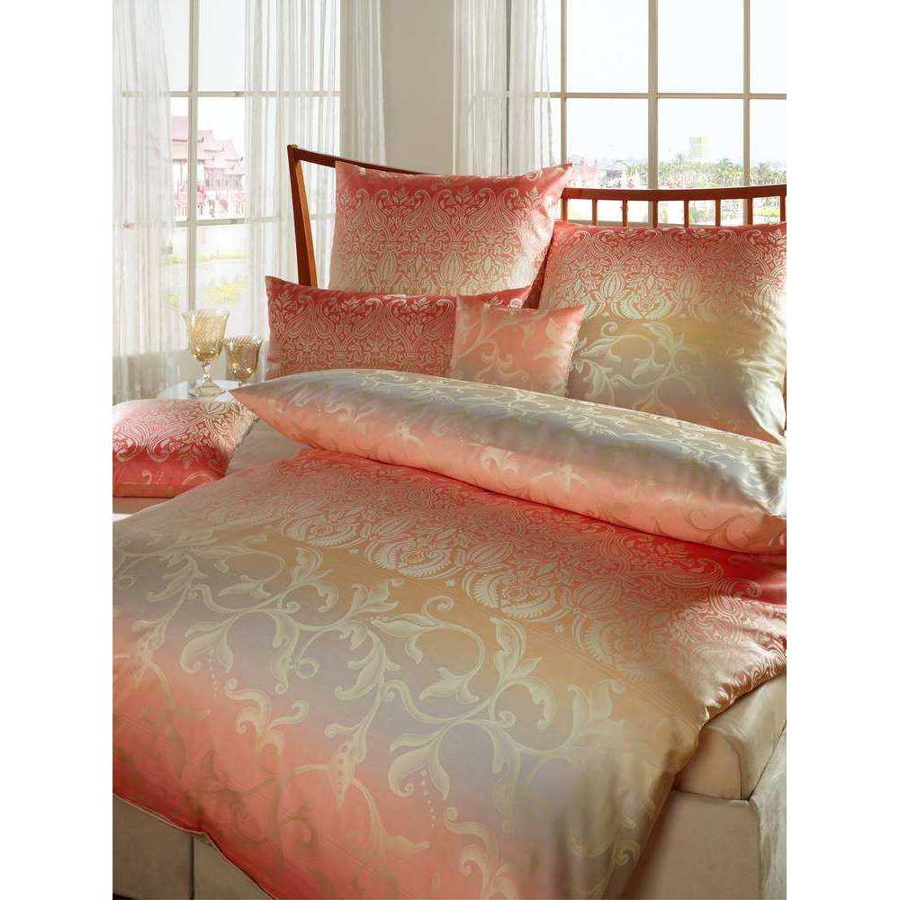 Curt Bauer Mako-Brokat-Damast #farbe_rosakoralle