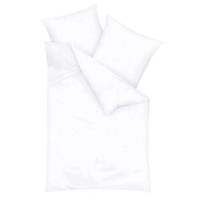 Kaeppel Mako Satin Bettwäsche Uni Weiß 135x200 cm + 80x80 cm
