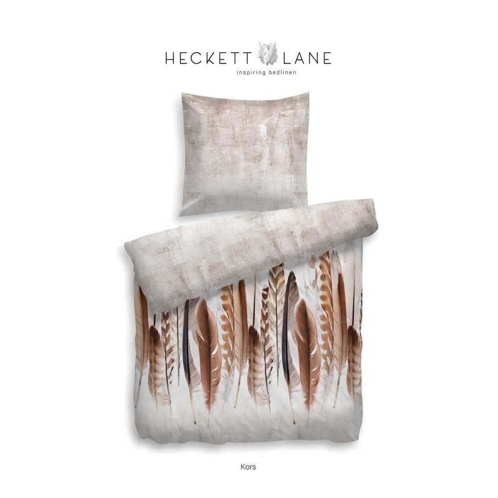 HnL Flanell Bettwäsche Kors Braun 135x200 cm + 80x80 cm
