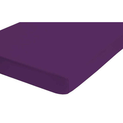 Biberna Jersey-Stretch Spannbettlaken #farbe_dunkel-violett