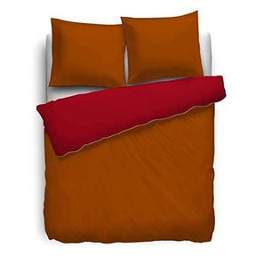 HnL Perkal Uni Bettwäsche - 100% Baumwolle - Terra und Grün