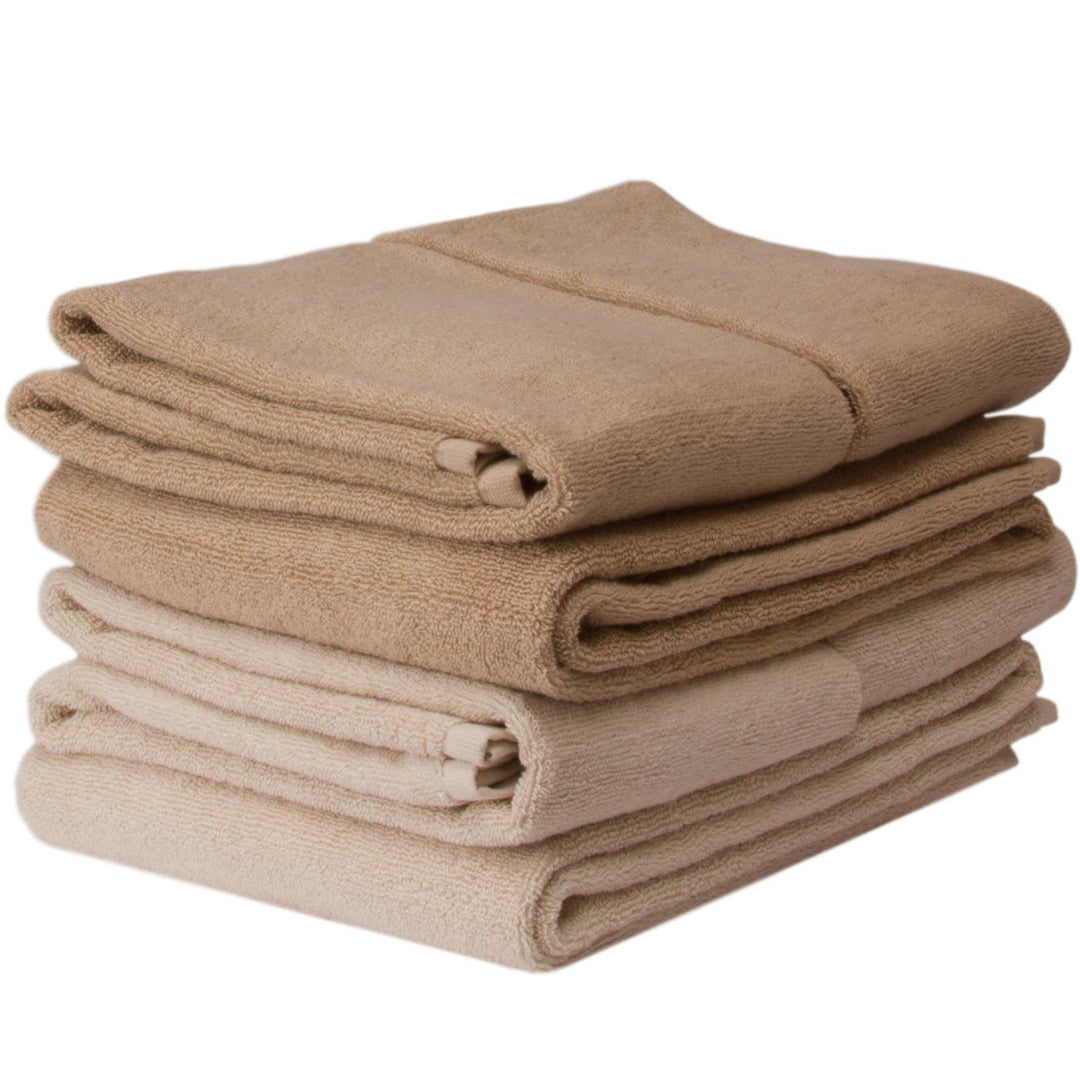 6 tlg. Baumwolle Handtuch-Set #farbe_beige-elfenbein