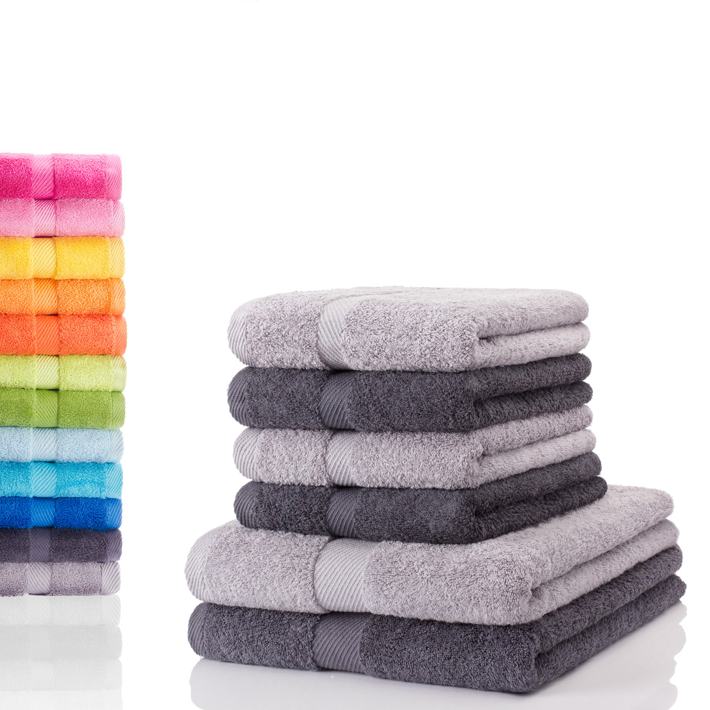 6 tlg. Dusch und Handtuch Carli Graphit #farbe_graphit---steingrau