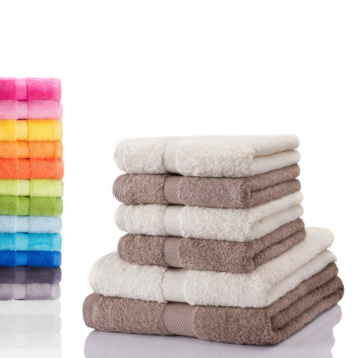 6 tlg. Dusch und Handtuch #farbe_natur---taupe
