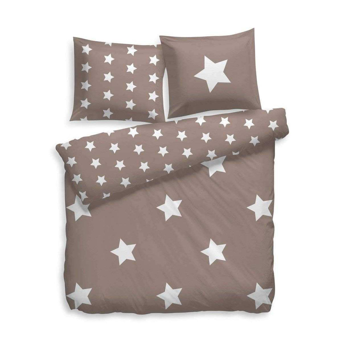 HnL Flanell Bettwäsche Sterne #farbe_nature