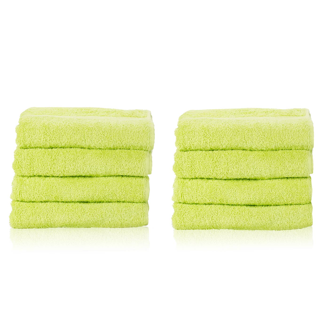 8 tlg. Handtuch Spar Set - etérea Basic - Farbe Lime
