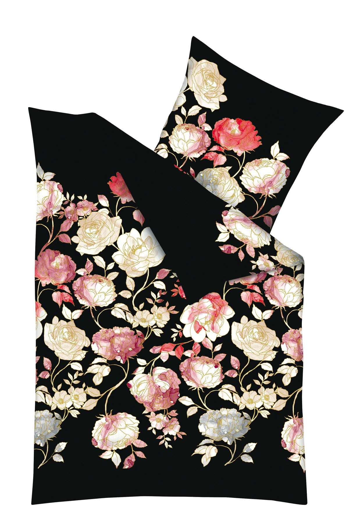 Kaeppel Biber Bettwäsche Rosen #farbe_schwarz