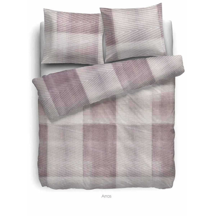 HnL Satin Bettwäsche Arras Karo Taupe