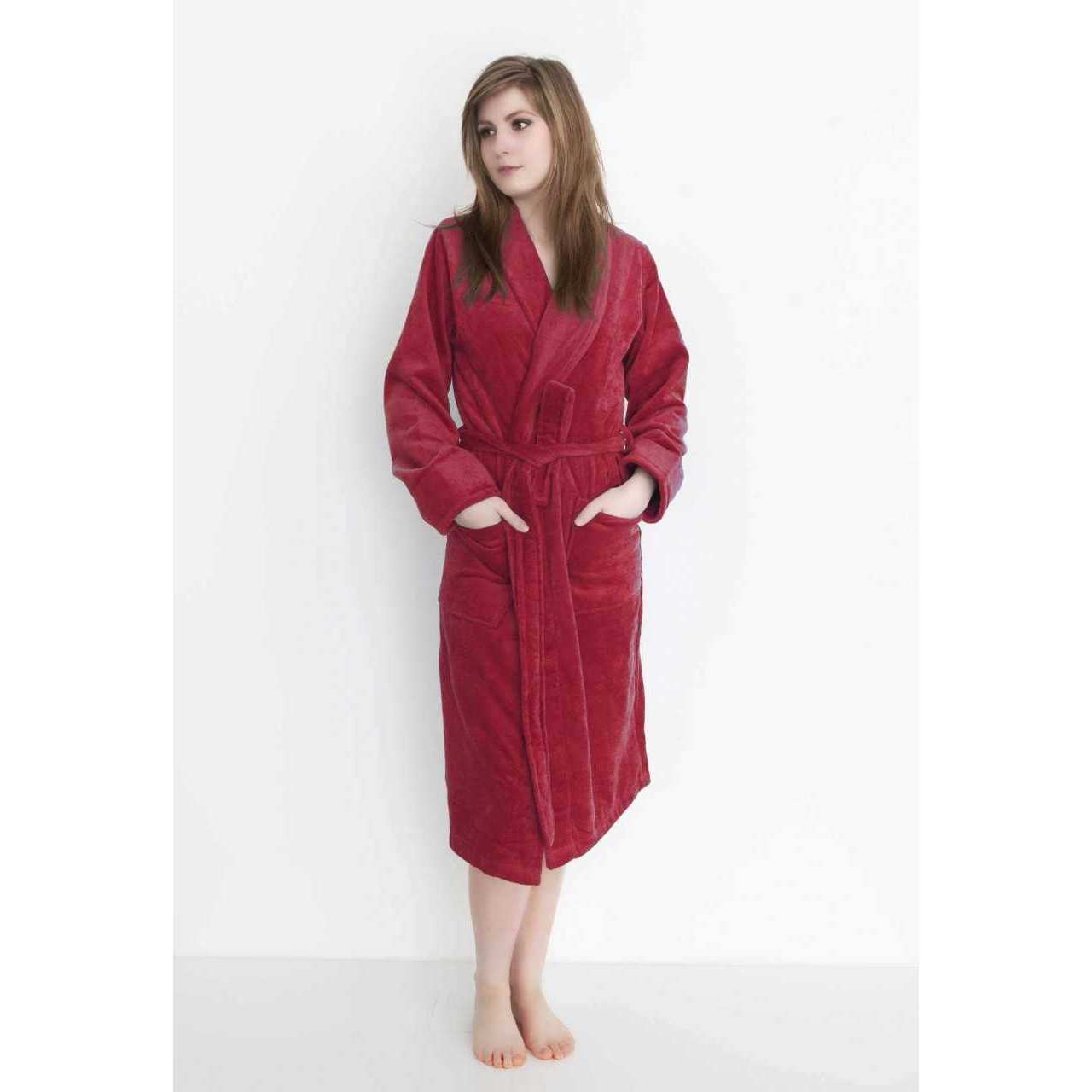 Heckett & Lane Bademantel Velours Baumwolle
