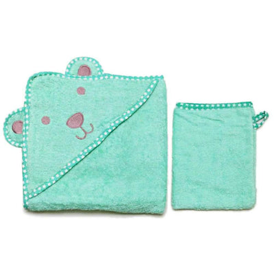 etérea 100% Baumwolle Baby Kapuzenhandtuch #farbe_gruen