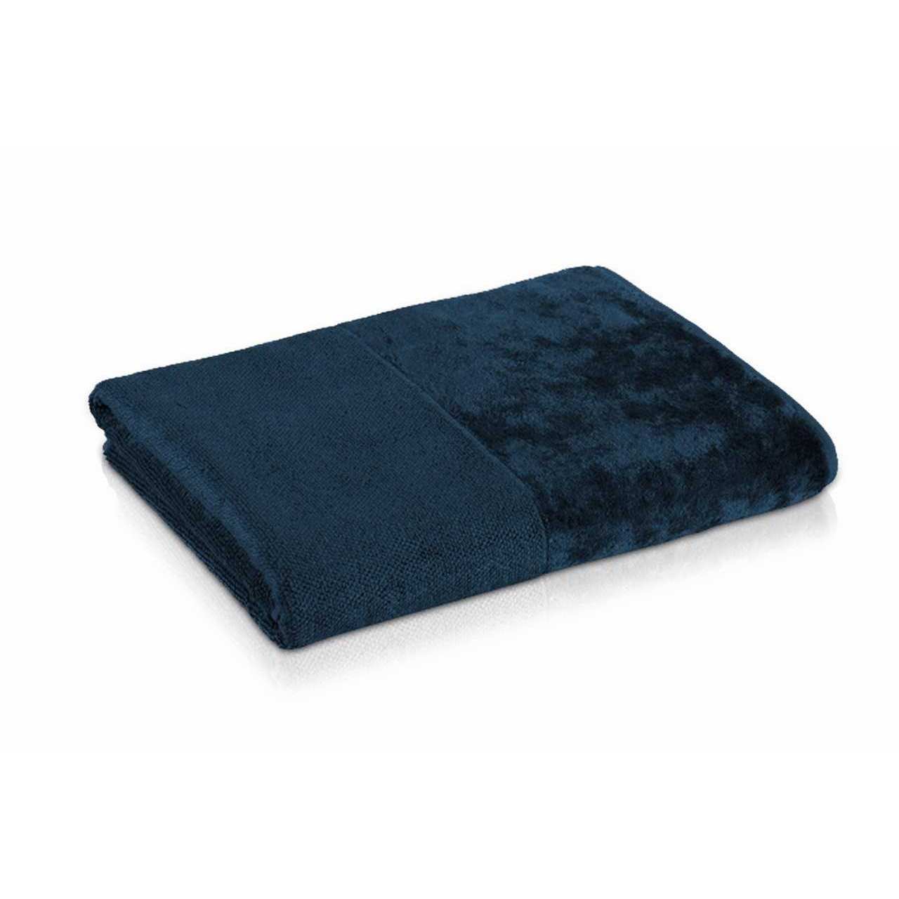 möve Handtuch Uni Bamboo Luxe Veloursbordüre Weiss