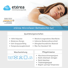 etérea Microfaser Seersucker Bettwäsche Gestreift Patchy Anthrazit, Lila
