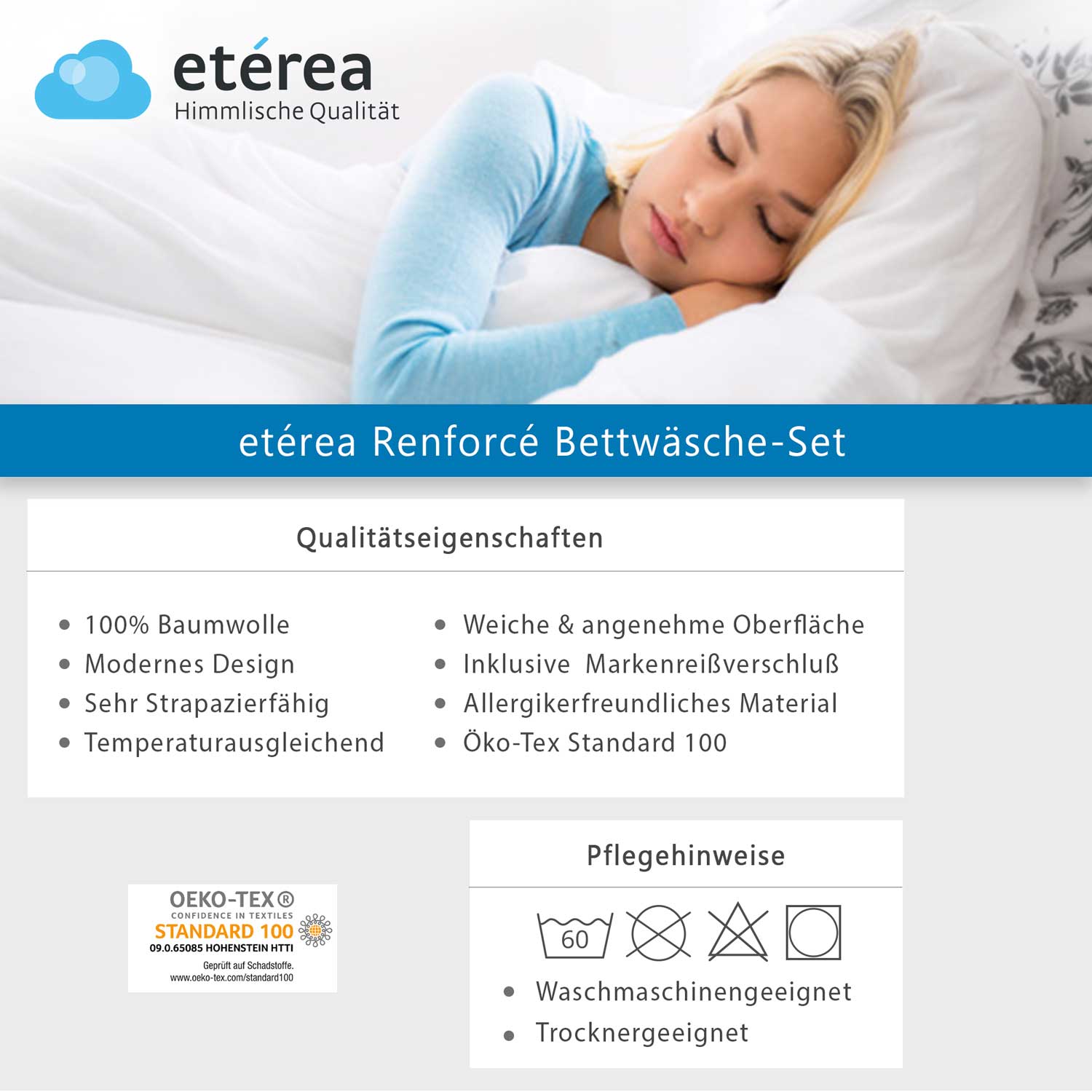 etérea Mako Satin Bettwäsche Lilu Schmetterlinge