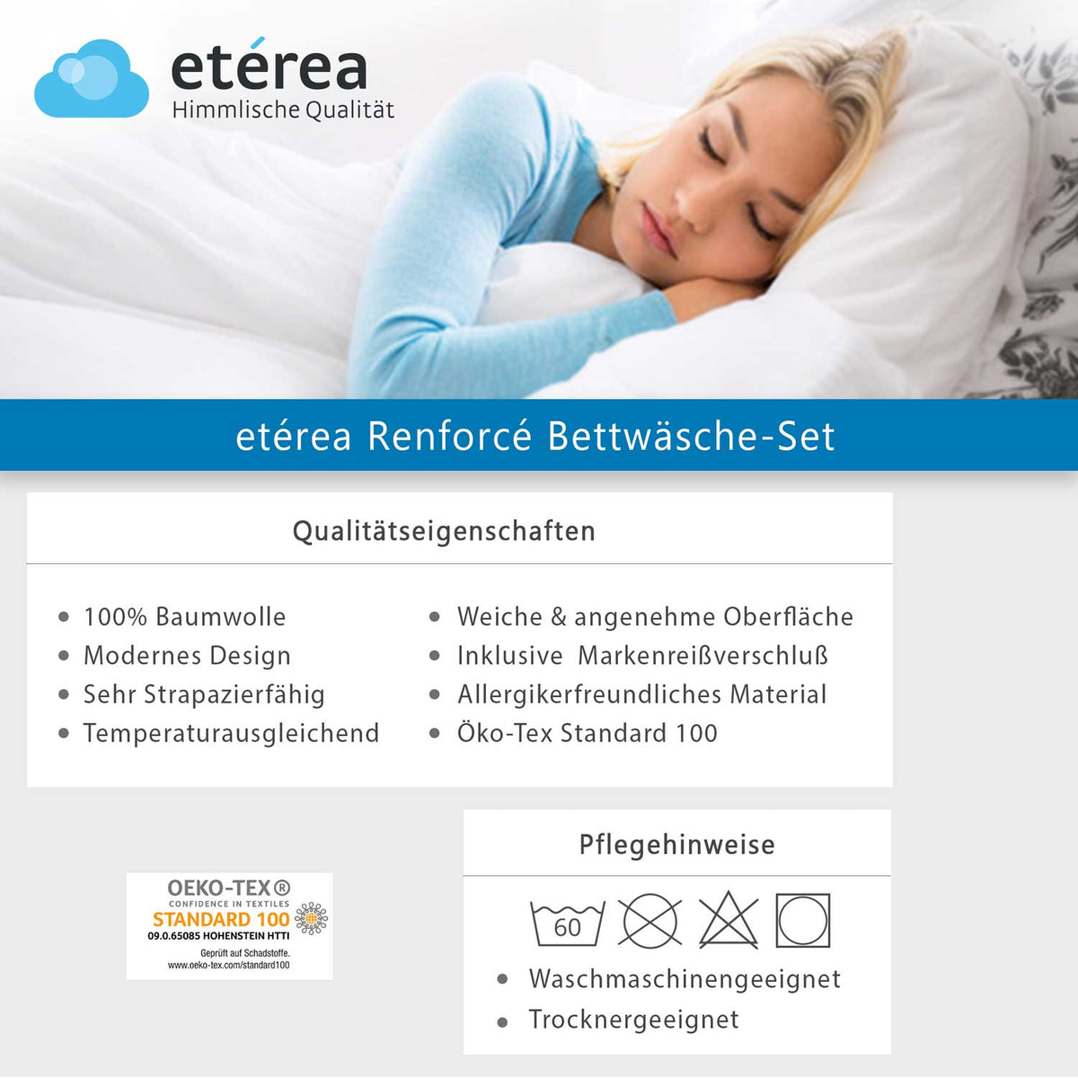 etérea Premium Bundle Lemon Weiß Bettwäsche + Spannbettlaken