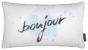 Magma Kissenhülle Bonmont Bonjour mit Digitalprint Hellblau 30x50 cm