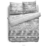 HnL Flanell Bettwäsche Schnee Grau Boye Grey 135x200 cm + 80x80 cm