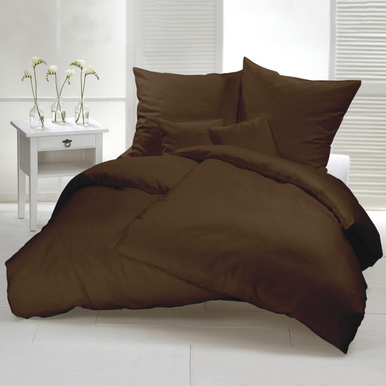 etérea Mako Satin Uni Bettwäsche Einfarbig