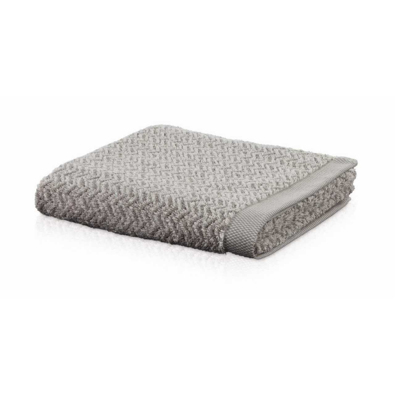 Möve Handtuch Uni Schlauchsaum Brooklyn Fischgrat Nature 50x100