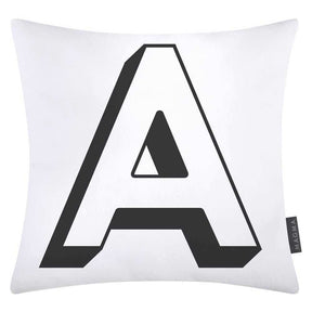 Magma Baumwolle Kissenhülle Buchstaben Weiss 40x40 cm