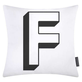 Magma Baumwolle Kissenhülle Buchstaben Weiss 40x40 cm