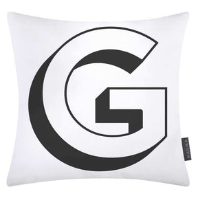 Magma Baumwolle Kissenhülle Buchstaben Weiss 40x40 cm