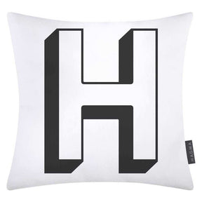 Magma Baumwolle Kissenhülle Buchstaben Weiss 40x40 cm