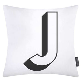 Magma Baumwolle Kissenhülle Buchstaben Weiss 40x40 cm