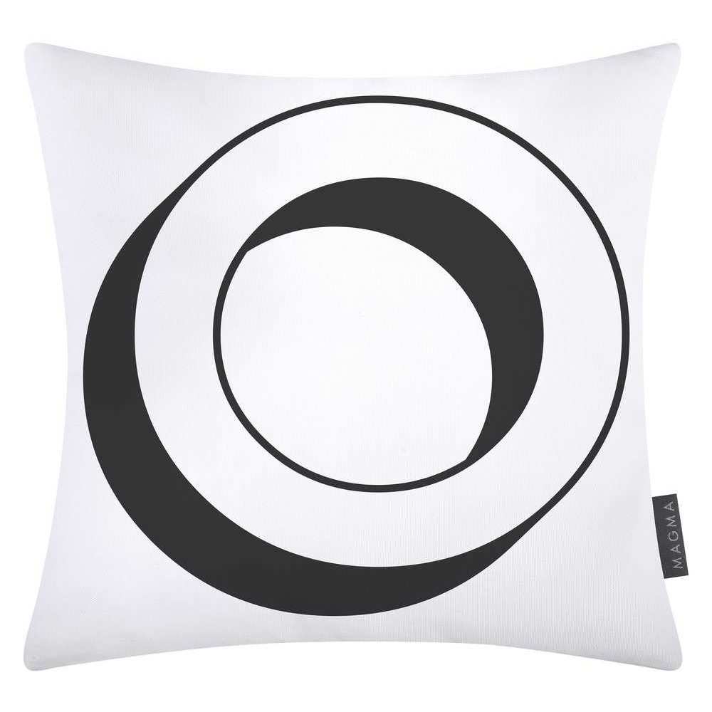 Magma Baumwolle Kissenhülle Buchstaben Weiss 40x40 cm