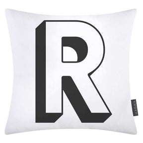 Magma Baumwolle Kissenhülle Buchstaben Weiss 40x40 cm