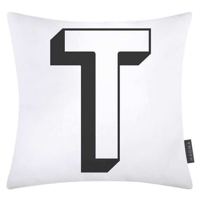 Magma Baumwolle Kissenhülle Buchstaben Weiss 40x40 cm