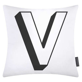 Magma Baumwolle Kissenhülle Buchstaben Weiss 40x40 cm