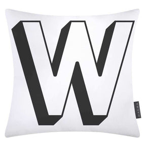 Magma Baumwolle Kissenhülle Buchstaben Weiss 40x40 cm