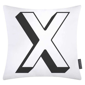 Magma Baumwolle Kissenhülle Buchstaben Weiss 40x40 cm