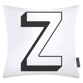 Magma Baumwolle Kissenhülle Buchstaben Weiss 40x40 cm