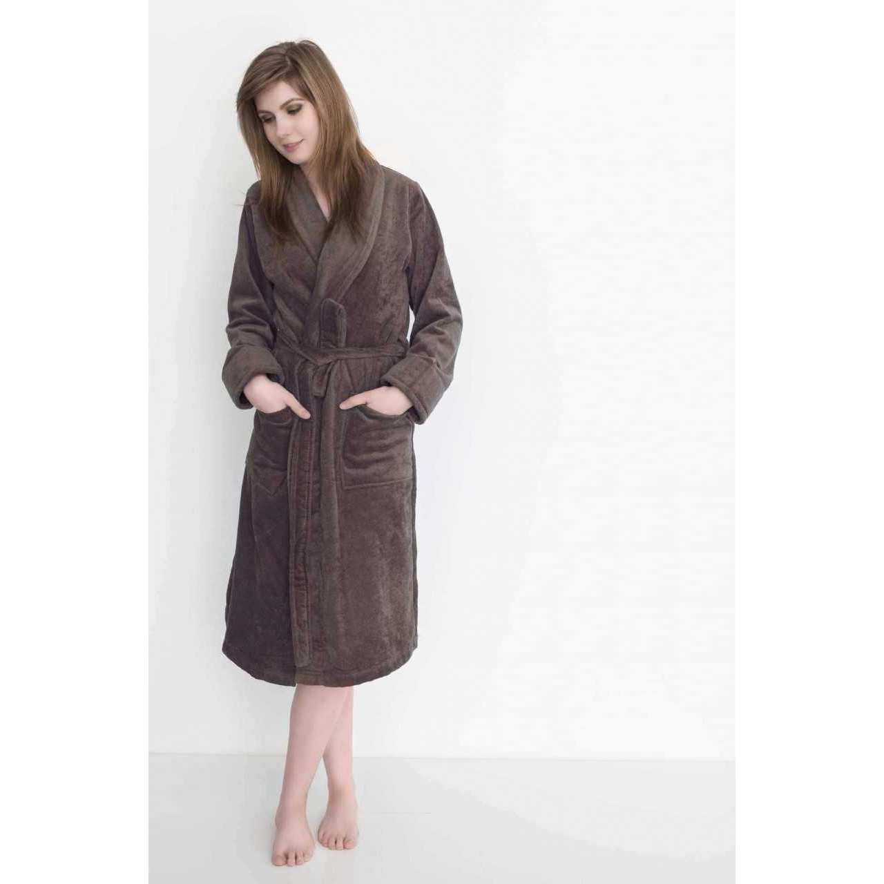 Heckett & Lane Bademantel Velours Baumwolle