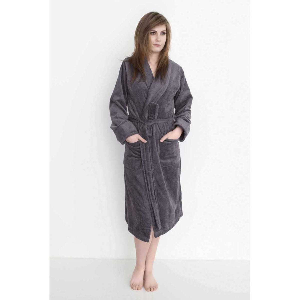 Heckett & Lane Bademantel Velours Baumwolle
