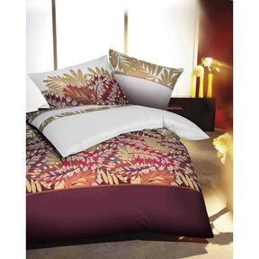 Kaeppel Biber Bettwäsche Pergola Burgund 135x200 cm + 80x80 cm