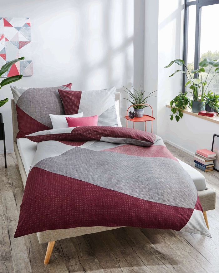 Kaeppel Satin Bettwäsche Vista #farbe_rubin