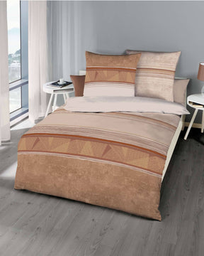 Kaeppel Biber Bettwäsche Radiance Streifen Braun 135x200 cm + 80x80 cm