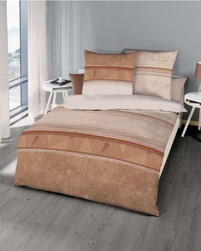 Kaeppel Biber Bettwäsche Radiance Streifen Braun 135x200 cm + 80x80 cm