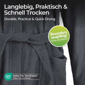 etérea Baumwolle Frottee Bademantel mit Kapuze Livie