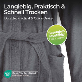 etérea Baumwolle Frottee Bademantel mit Kapuze Livie