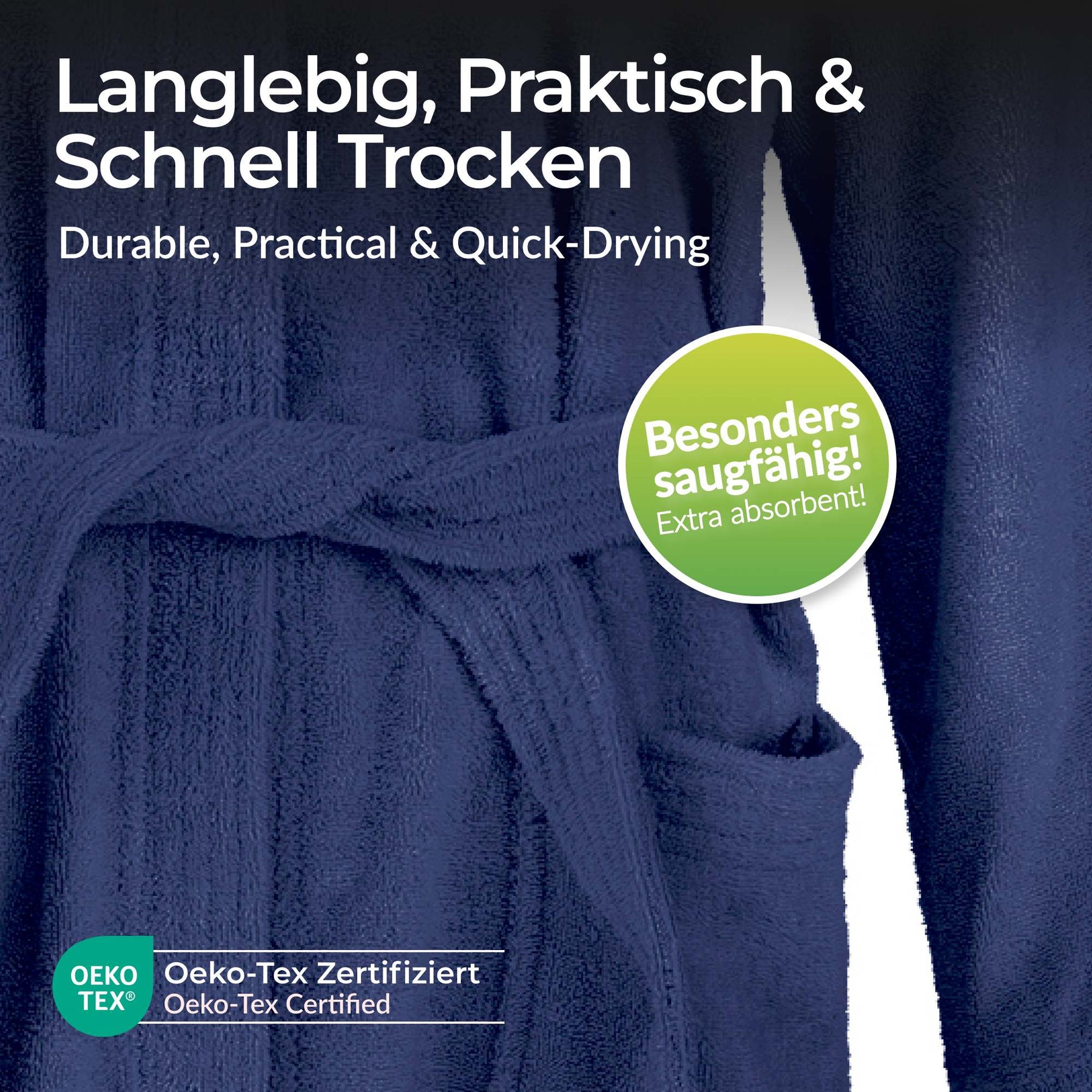 etérea Baumwolle Frottee Bademantel mit Kapuze Livie