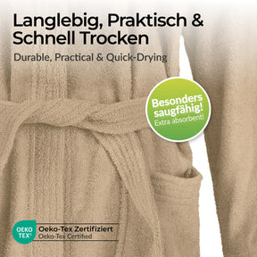 etérea Baumwolle Frottee Bademantel mit Kapuze Livie