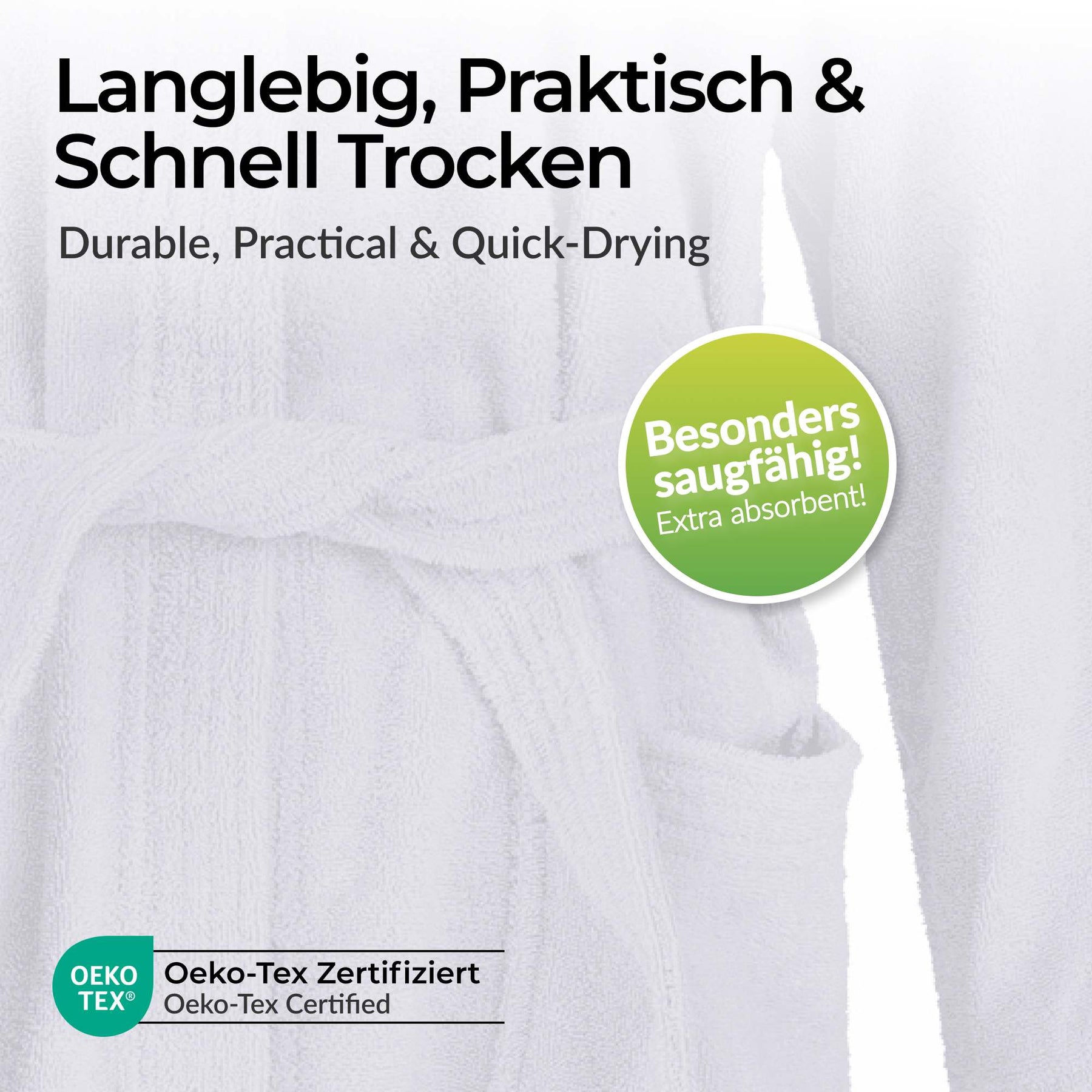 etérea Baumwolle Frottee Bademantel mit Kapuze Livie