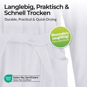 etérea Baumwolle Frottee Bademantel mit Kapuze Livie