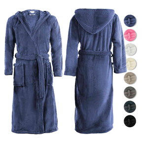 etérea Mustique Kuschelfleece Kapuzen-Bademantel Saunamantel Unisex