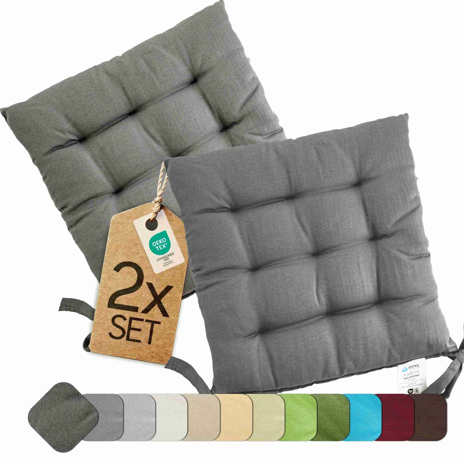 etérea Sitzkissen Stuhlkissen Basic 40x40cm - Innen und Aussenbereich