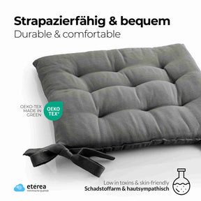 etérea Sitzkissen Stuhlkissen Basic Auflage und Stuhlkissen 40x40cm - Innen und Aussenbereich